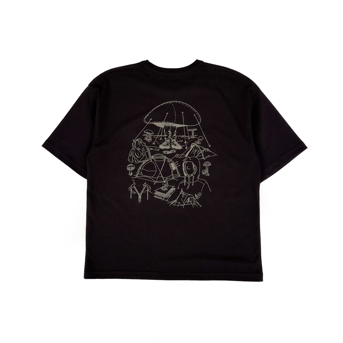 TEE-SHIRT CHAMPIGNON NOIR