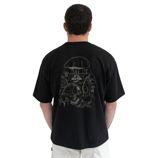 TEE-SHIRT CHAMPIGNON NOIR