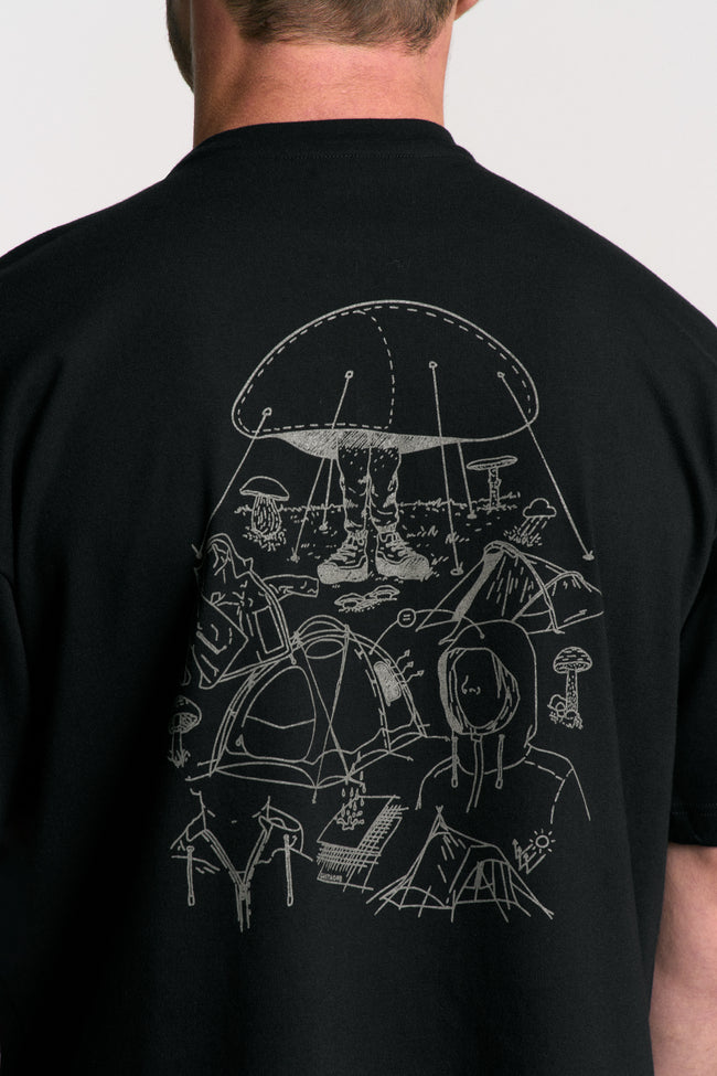 TEE-SHIRT CHAMPIGNON NOIR